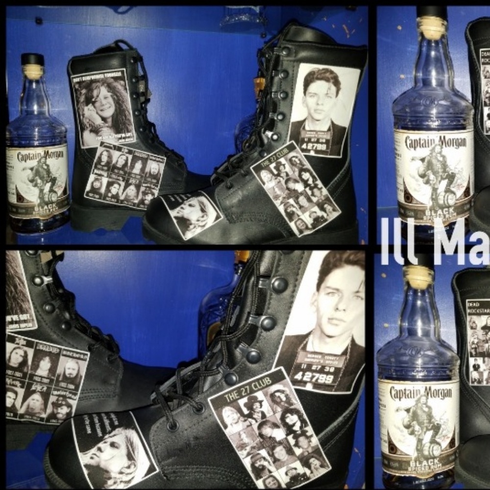 Custom designed boots "Dead Rockstars"